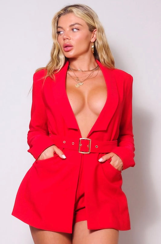 DREAMY BABE BLAZER SUIT ROMPER