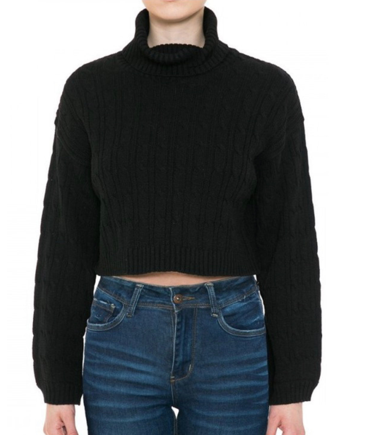 Fuzzy Soft Turtleneck Textured Sweater