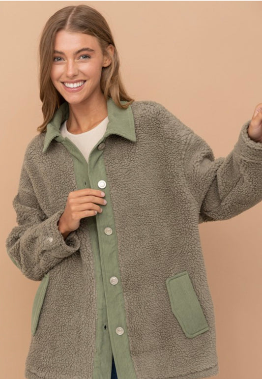 COZY SHERPA OVERSIZED JACKET