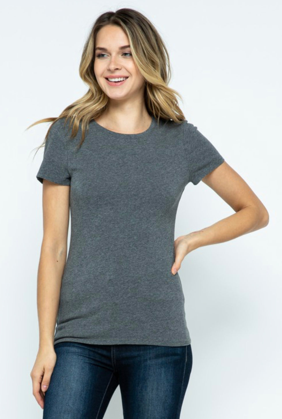 Basic Crew-Neck Short-Sleeve T-Shirt