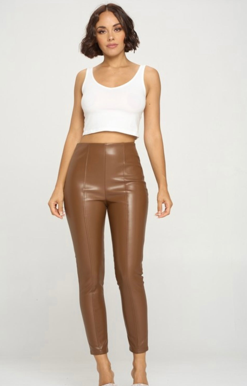 High Waisted Seam Detail Pants