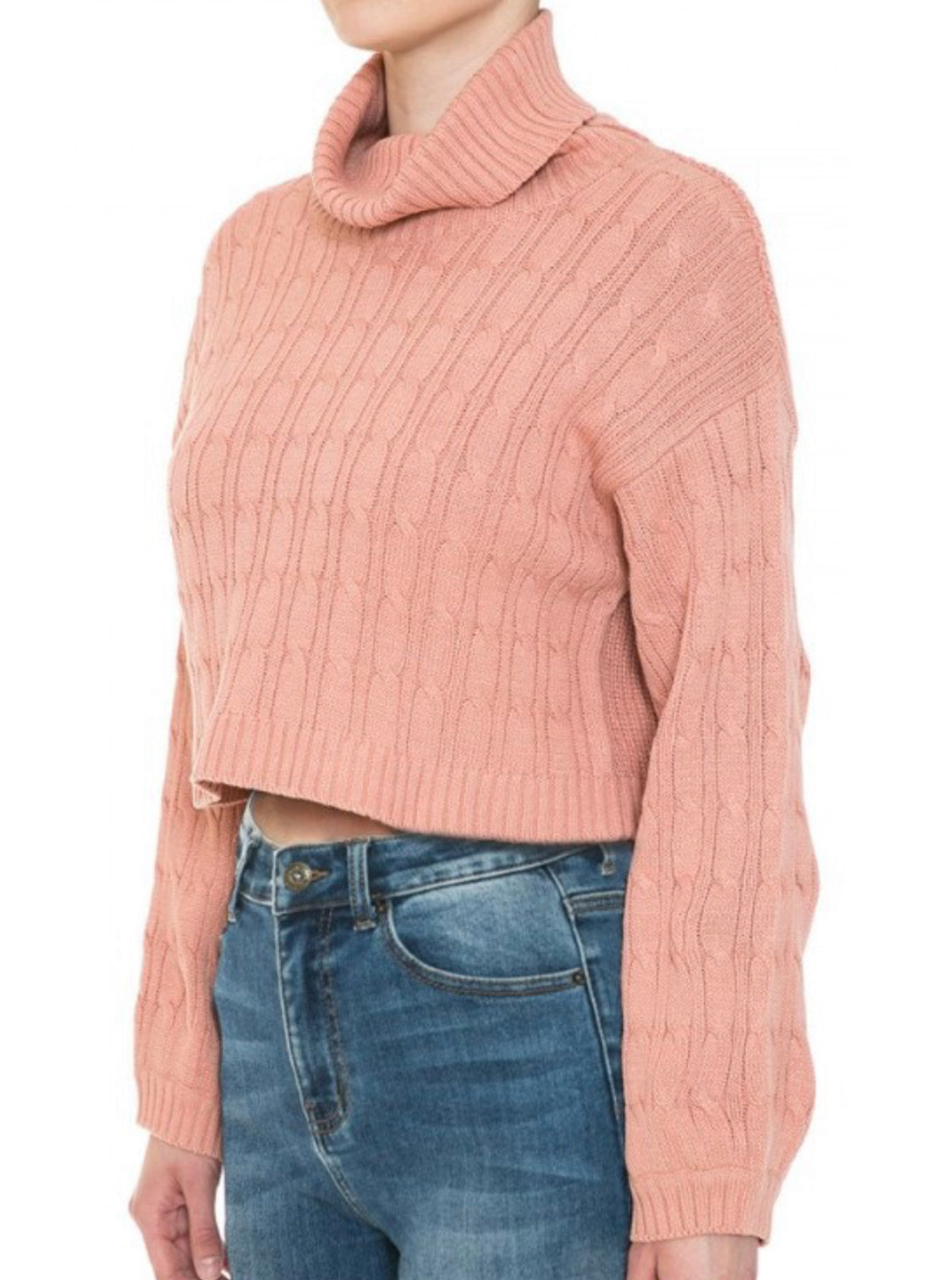 Fuzzy Soft Turtleneck Textured Sweater